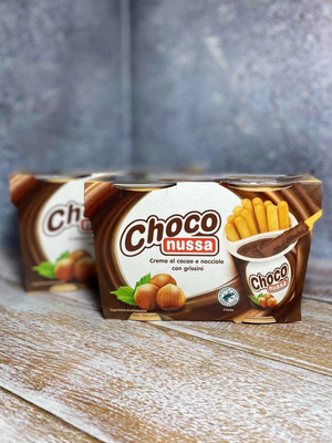 Шоколадна паста з хлібними паличками Choco nussa 2*55г (110г) 161460 фото