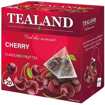 Чай фруктовий Tealand Cherry, вишня, у пірамідках, 40 г 009634 фото