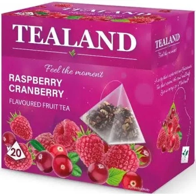 Чай фруктовий Малина-Журавлина Tealand Raspberry-Cranberry у пірамідках 40г 009866 фото