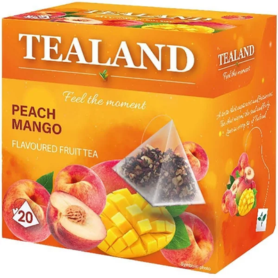 Чай фруктовий Tealand Exotic Mango-Peach, манго та персик, у пірамідках, 40 г 009832 фото
