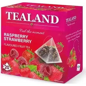 Чай Tealand фруктовий Raspberry-Strawberry малина-полуниця в пірамідках, 40 г 009813 фото