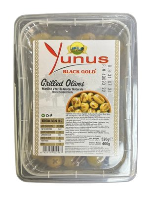 Оливки зелені без кісточки гриль Yunus 400г 002587 фото