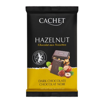 Шоколад "Cachet" Чорний 53% З Лісовим Горіхом 300 г 216490 фото