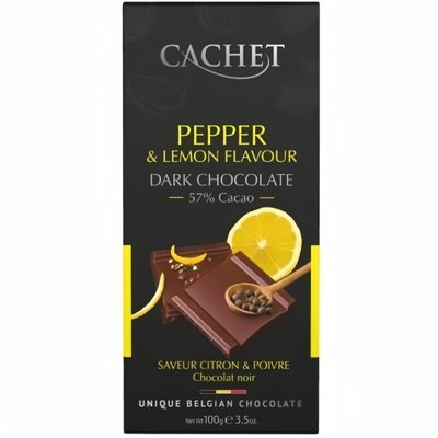 Шоколад чорний Cachet Lemon & Paper 100 г какао  40001259 фото