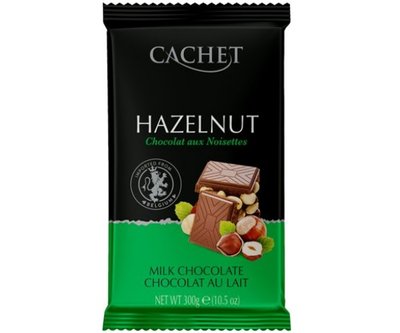 Молочний шоколад Cachet 32% какао Лісовий горіх 300г 1000012 фото
