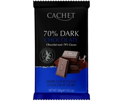 Екстра чорний шоколад Cachet 70% какао 300г 1000013 фото