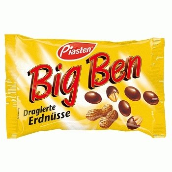 Драже Piasten Big Ben Braune Erdnusse арахіс у молочному шоколаді 250 г 794612 фото
