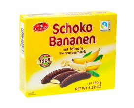 Цукерки шоколадні Schoko Bananen Sir Charles 150 г 092657 фото