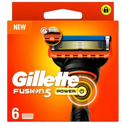 Змінні картриджі для гоління Gillette Fusion 5 Power, 6 шт 420435 фото