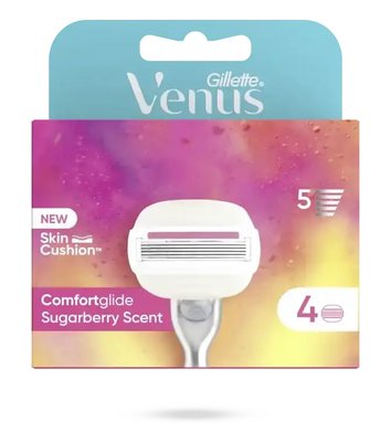 Змінні картриджі для гоління (Леза) Venus Olay ComfortGlide Sugarberry 4 шт 738566 фото