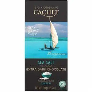 Шоколад чорний Cachet Bio Organic Sea Salt 90 г 21364 фото