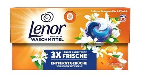 Капсули для прання універсальні Lenor "Апельсиновий цвіт та персик" 30 шт 078538 фото