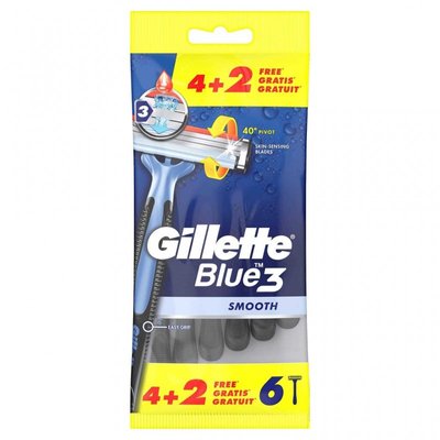 Станки для гоління Gillette Blue 3 Smooth 4 + 2 шт  474581 фото