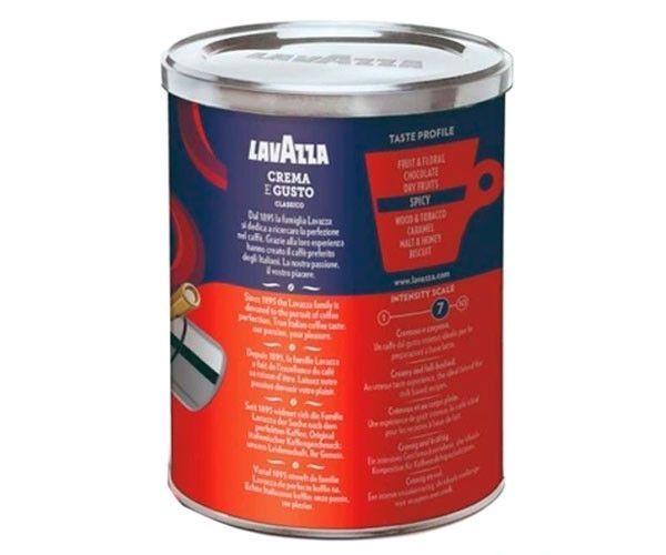 Кофе Lavazza Crema e Gusto Classico молотый 250 г (железная банка) 0100003 фото