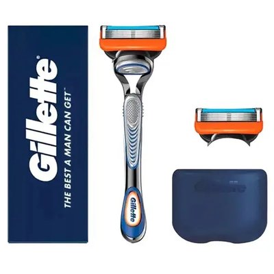 Дорожній набір gillette fusion станок + 2 змінні касети + футляр 512928 фото