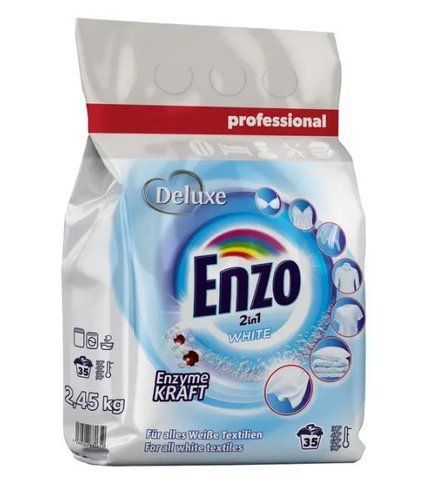 Порошок для стирки Deluxe Enzo 2in1 White 2.45 кг 35 стирок 880637 фото