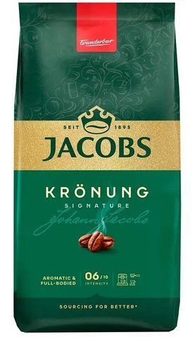 Кава в зернах Jacobs Kronung 1 кг 327681 фото