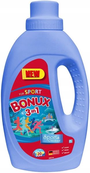 Гель для стирки Bonux Sport & Outdoor 3in1 1.1 л 20 циклов стирки 506788 фото