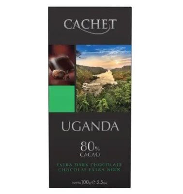 Шоколад чорний 80% Cachet Uganda 100 г  21406 фото