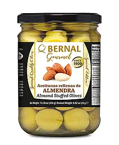 Оливки фаршировані мигдалем Bernal Gourmet 436 г 134325 фото