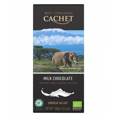 Шоколад молочний 40% Cachet Bio Organic 100 г  21354 фото