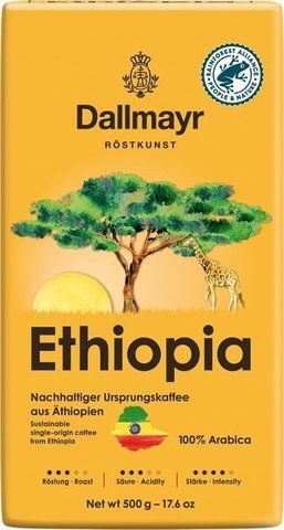 Кофе молотый Dallmayr Ethiopia 500 г развакумированная 02000740 фото
