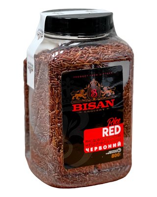 Рис червоний довгозернистий нешліфований BISAN Red 800 г 124521 фото