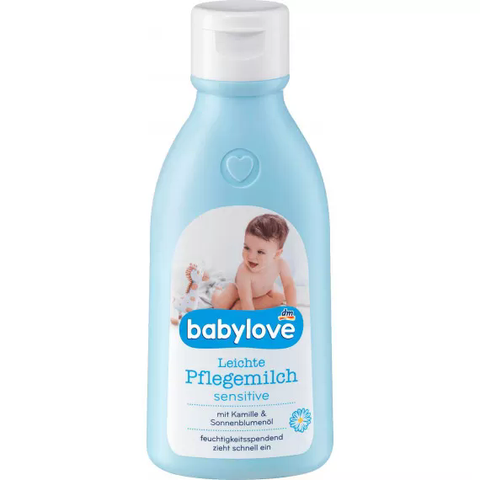 Дитяче молочко для догляду Чутливе babylove, 250 мл 256710 фото