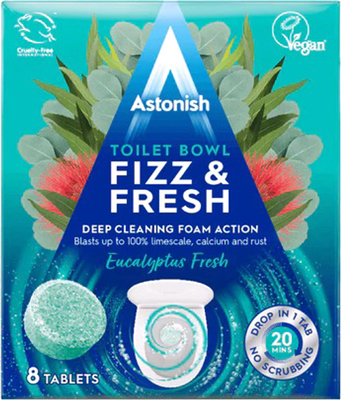 Таблетки для чистки унитазов Astonish Fizz & Fresh Eucalyptus Fresh 8 шт 212695 фото