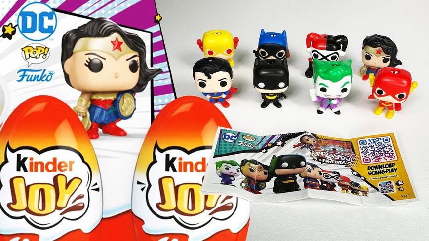 Шоколадное яйцо Kinder Joy Funko Pop! DC Super Heroes Киндер Джой Супер Герои 20 г 554975 фото