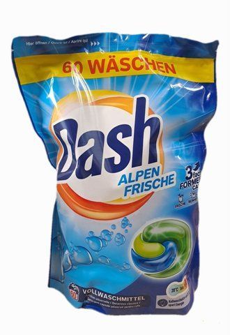 Капсули для прання Dash 3 в 1 Alpen Frische для всіх типів тканин, 60 шт ПАКЕТ 020347 фото