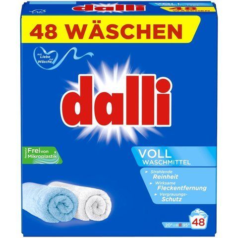 Стиральный порошок Dalli Vollwaschmittel 3.12 кг 48 циклов стирки 528066 фото