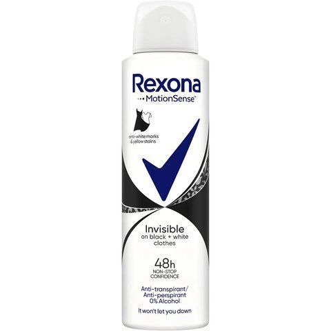 Антиперспирант аэрозоль Rexona Invisible Black & White 150 мл 844857 фото